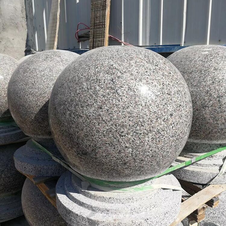 芝麻黑圆石球 芝麻黑直径50圆球 芝麻黑车止石球
