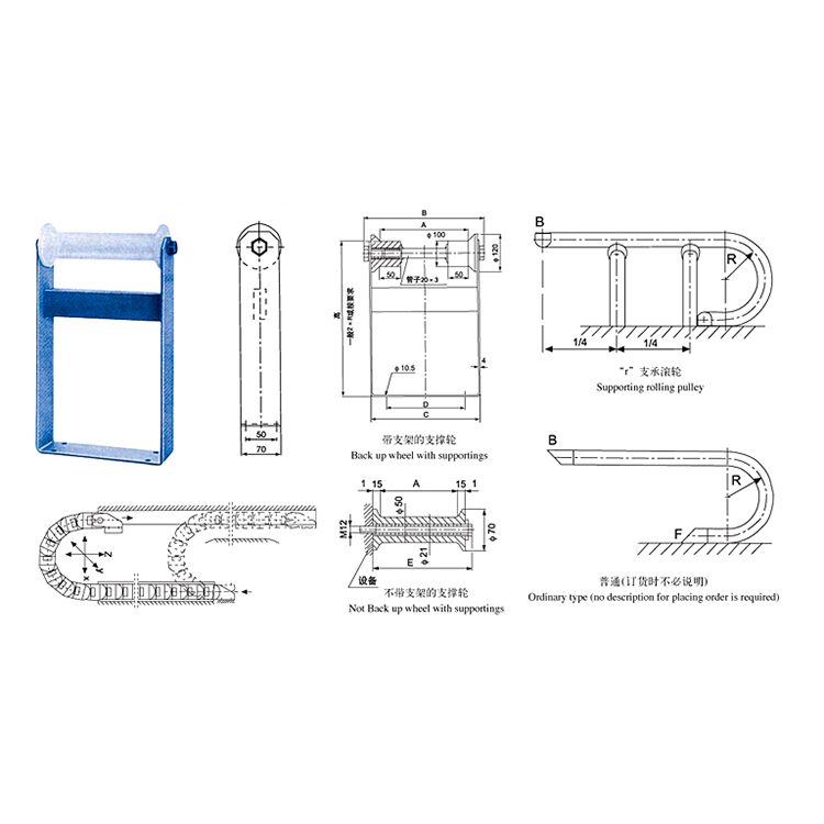 GLE全封闭型钢制拖链图3