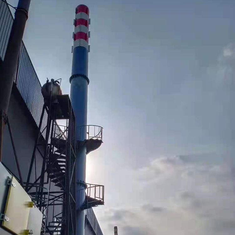 碳钢烟囱安装图2