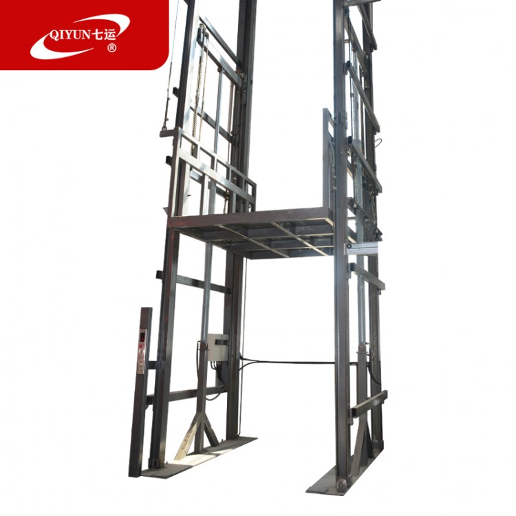 现货导轨式升降平台 厂房链条电动升降货梯固定液压升降平台图3
