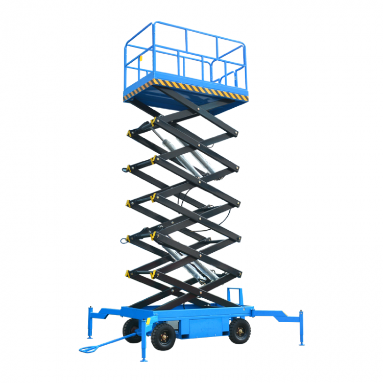 定制移动剪叉升降机 四轮液压升降机厂房工业高空作业平台车图3