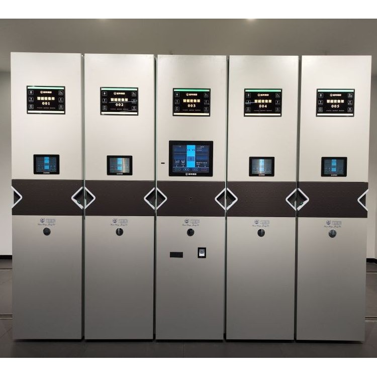 智能电动密集柜 移动电动钢制档案架层高可调 美观实用图2