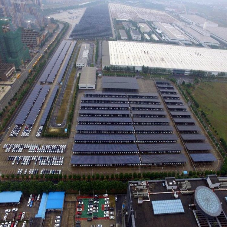 太阳能光伏车棚,柔性光伏支架，充电桩车棚图3