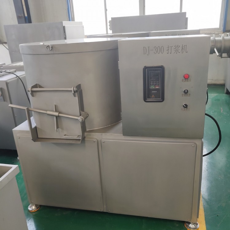 肉丸打浆机 变频鱼丸虾滑打泥机 贡丸制浆机肉类加工生产线图2