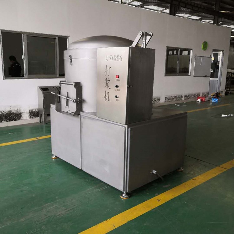 肉丸打浆机 变频鱼丸虾滑打泥机 贡丸制浆机肉类加工生产线图3