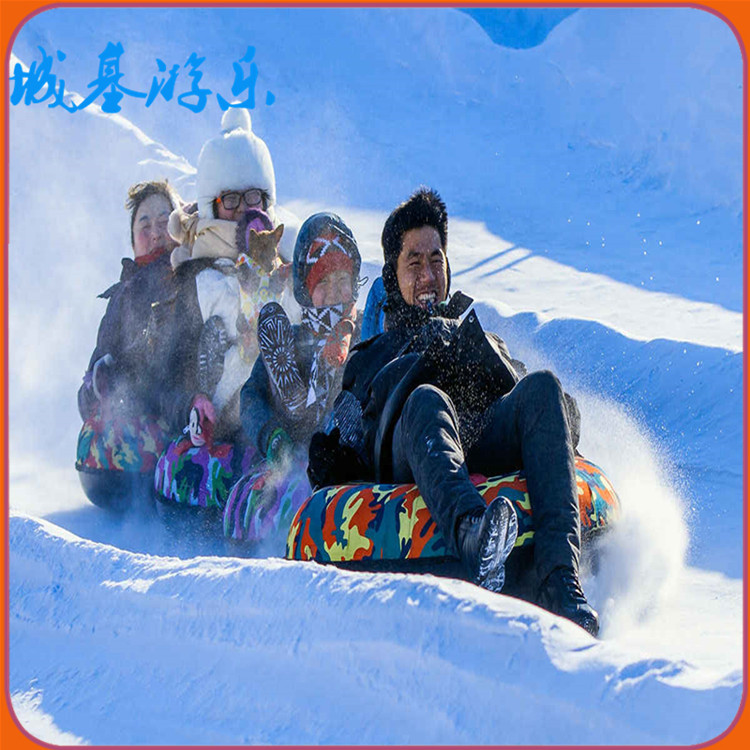 防摔加厚耐磨成人儿童充气滑雪圈 爬犁冬季户外雪地男女滑草板