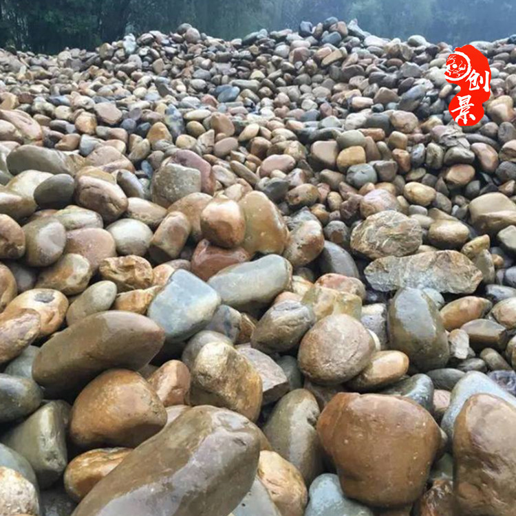 一车天然鹅卵石价格 天然鹅卵石产地 批发广东鹅卵石