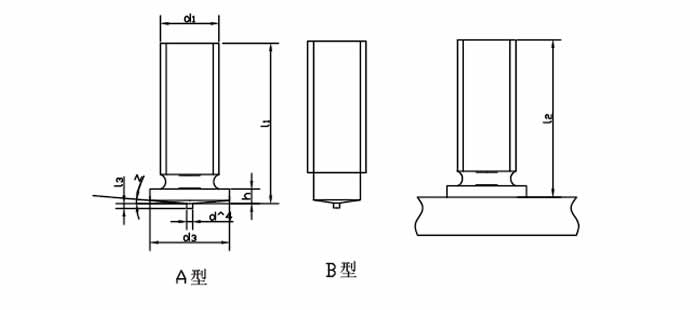 铁镀铜焊接螺母柱M3-M10