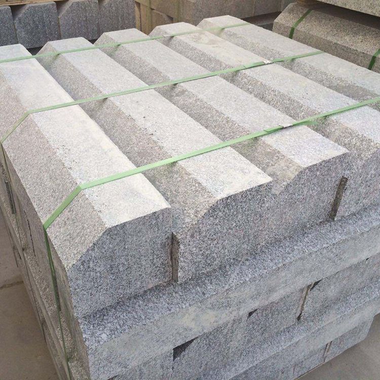 五莲灰路侧石 芝麻黑路肩石 芝麻白路缘石