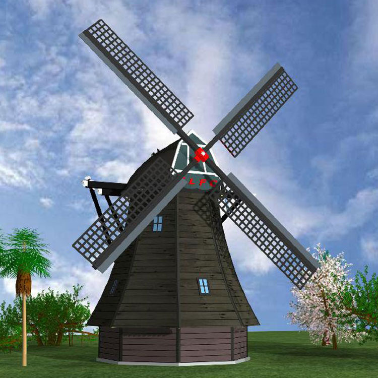荷兰风车厂家，园林风车，园林景观风车