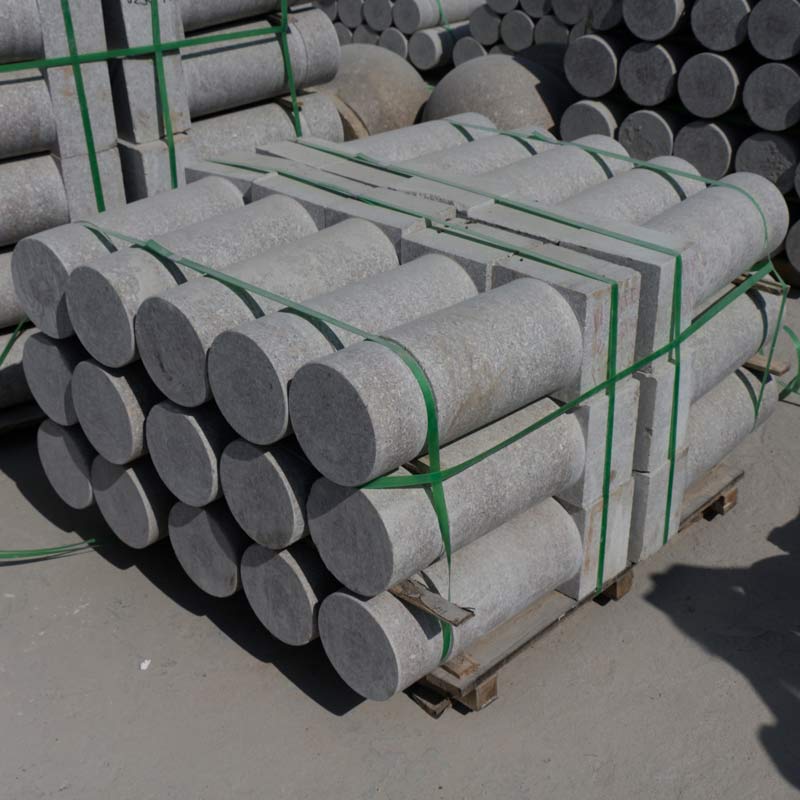 芝麻黑挡车柱 芝麻黑挡车石柱