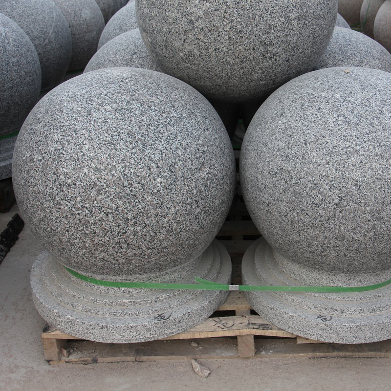 浅灰色圆石球 浅灰色圆球 浅灰色挡车圆球