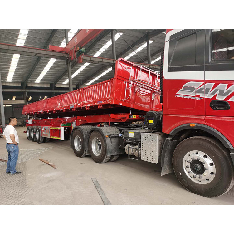 侧翻自卸半挂车