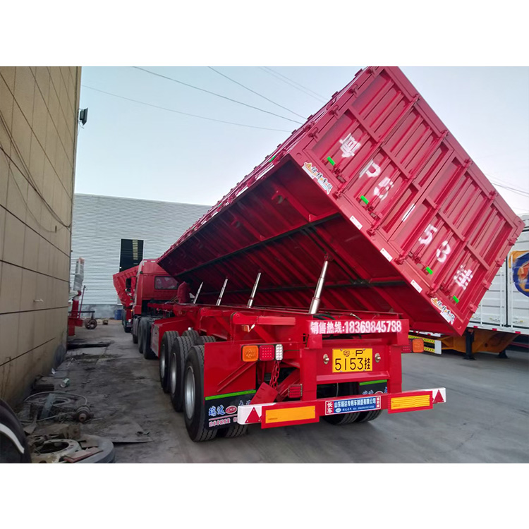 侧翻自卸半挂车
