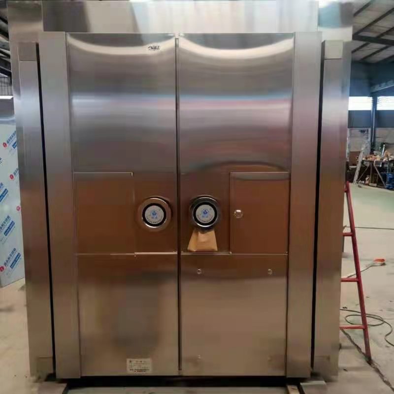 Stainless steel double opening gold vault door specification: 2100 * 1800 * 200