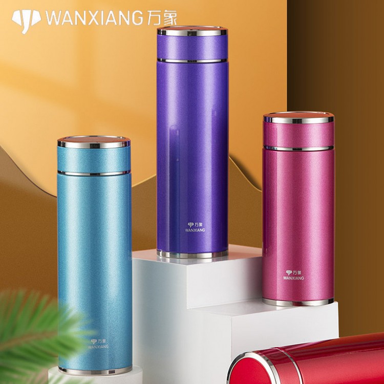 四川万象保温杯批发定制总经销商 万象商务车载泡茶杯