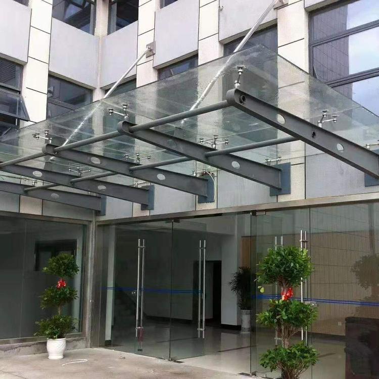 沧州 中鸣机械 玻璃雨棚钢梁供应 车棚钢梁来图定制 玻璃大棚建造