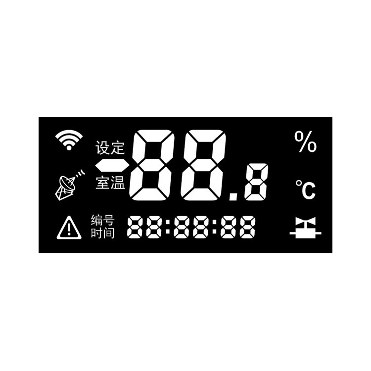 工厂定制温湿度计LCD段码液晶屏 黑白液晶屏