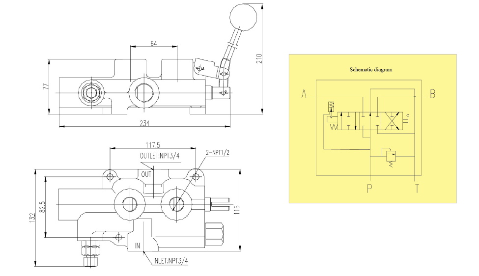 Directional valve for chopping machine | 95L/min