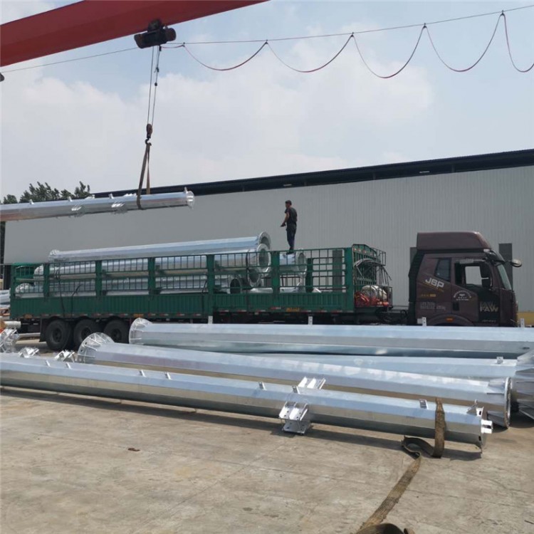 10KV单回钢杆生产厂家 12米输电钢管杆 钢桩基础