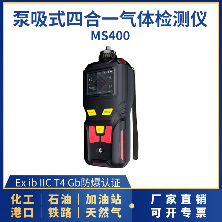 便携式复合型气体检测仪MS400气体分析仪氧气硫化氢