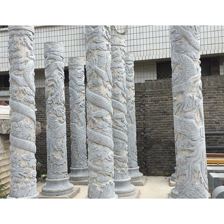 石雕盘龙柱文化柱