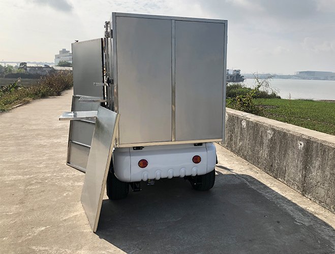 2座电动送餐车厢式货车运货搬运货车(图2)
