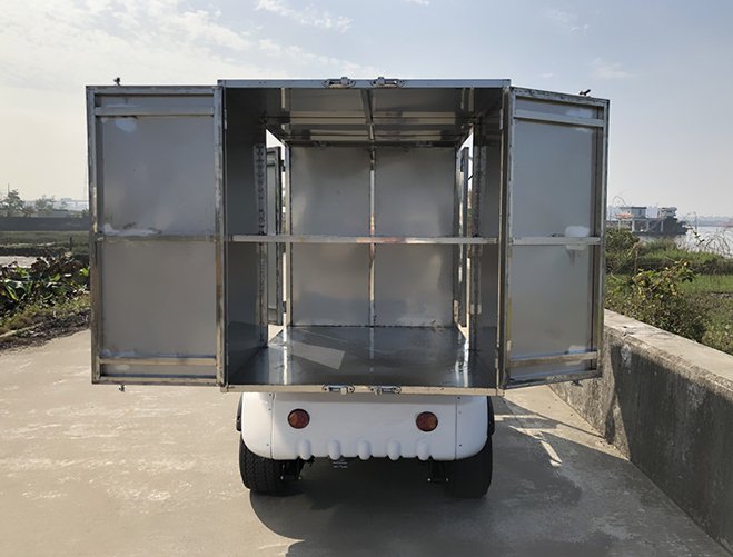 2座电动送餐车厢式货车运货搬运货车(图3)