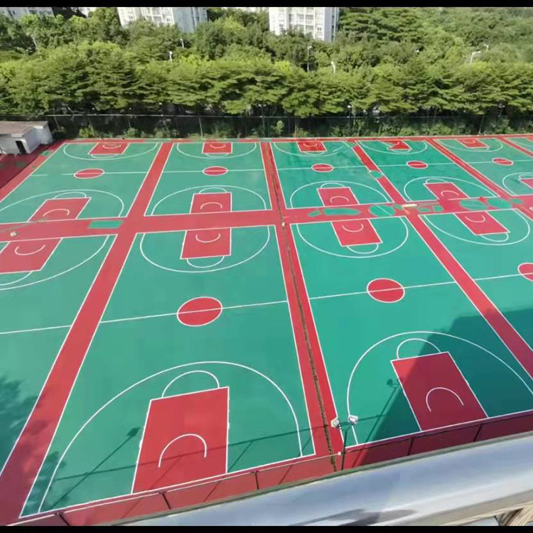Basketball court installation
