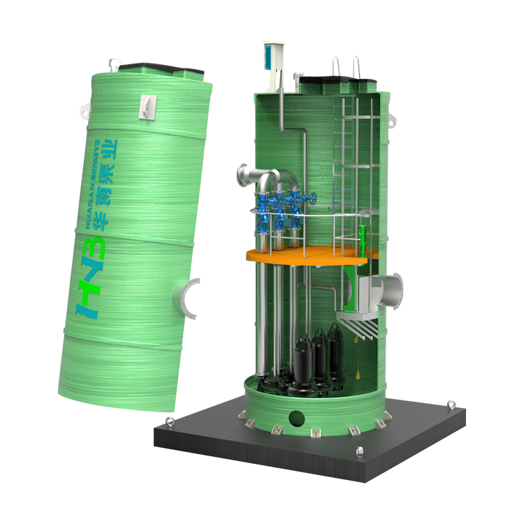 供应华南泵业玻璃钢一体化预制提升泵站