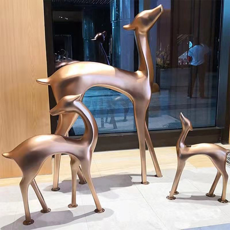 抽象鹿雕塑 动物园林景观雕塑