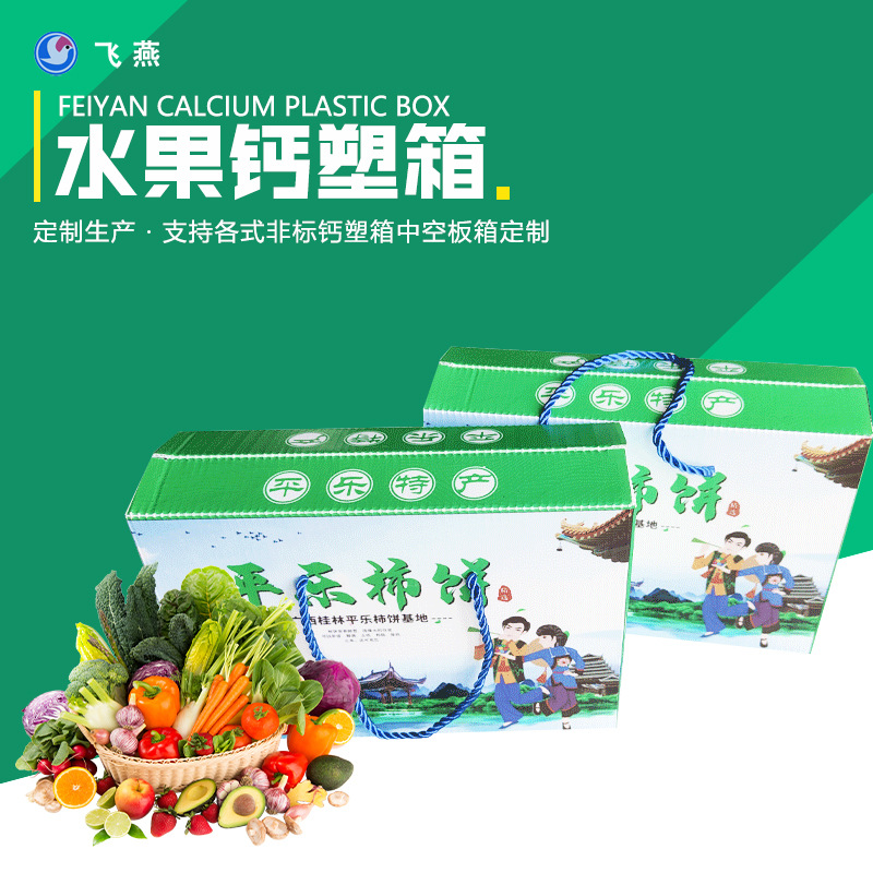 防潮PE中空板柿饼箱沙糖桔包装