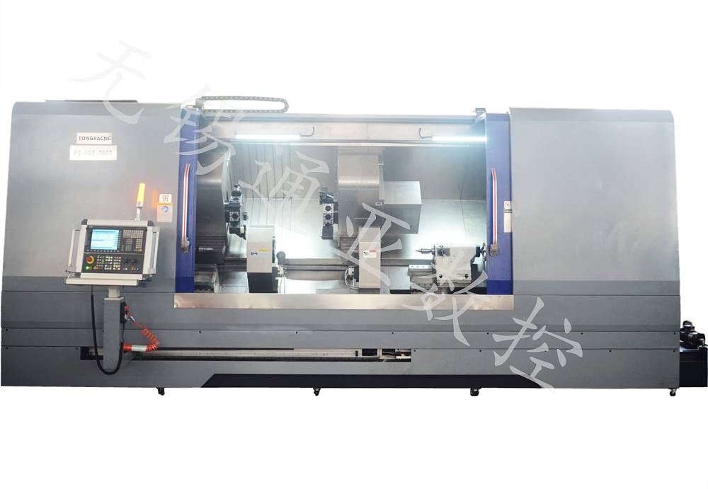 Large double head machining lathe