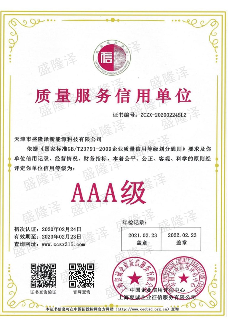 质量服务信用单位