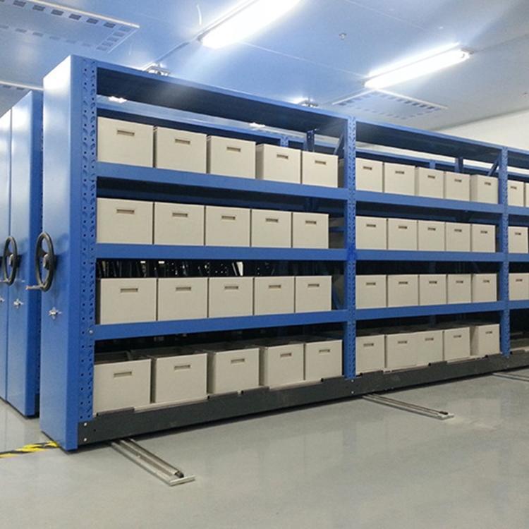 智能电动密集柜 移动电动钢制档案架层高可调 美观实用