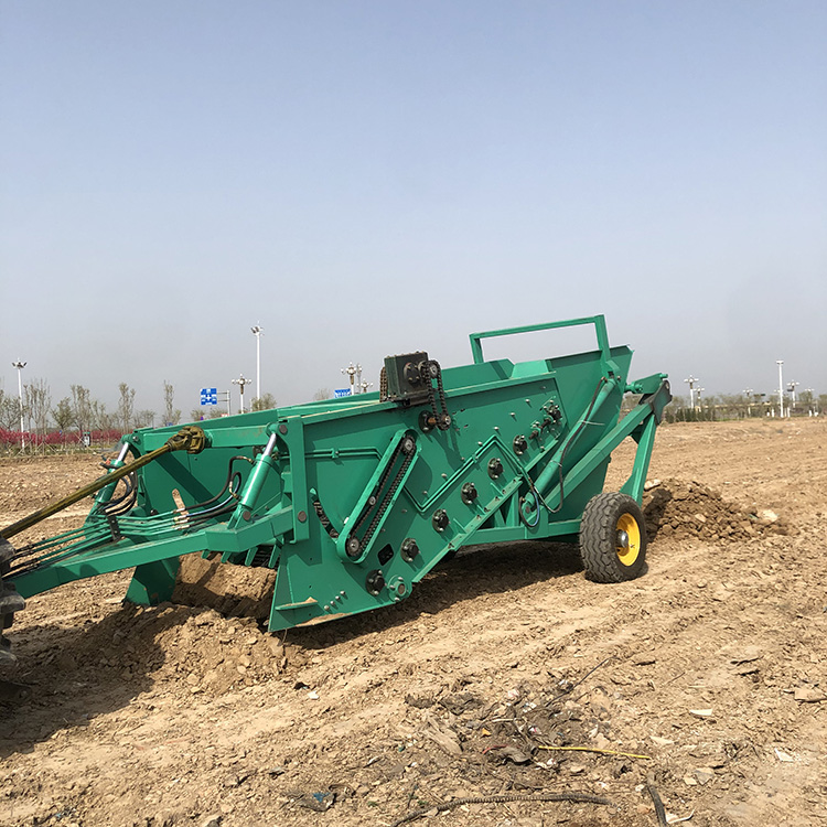 小型捡石机四轮拖拉机带石头回收机农田碎石收集机药材收获机