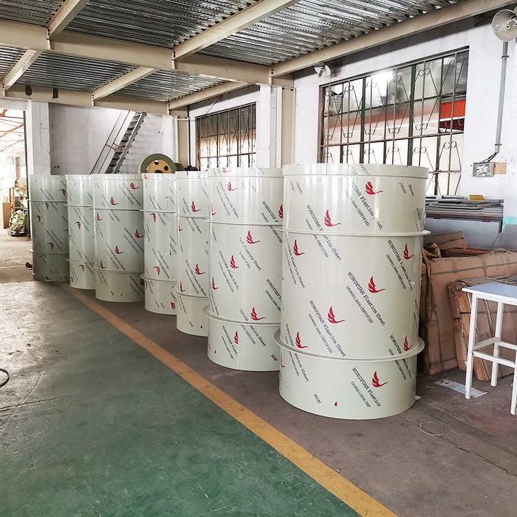 厂家供应pp管道阻燃废气排风管道pp风管排烟排气管道