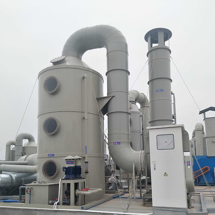PP废气处理塔喷淋塔PPH酸雾净化塔废气处理成套设备