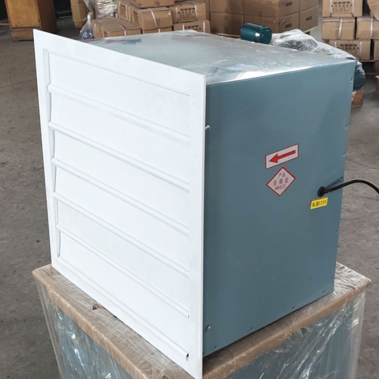 工业建筑厂房壁式方形排烟风机防虫网防爆边墙式轴流风机