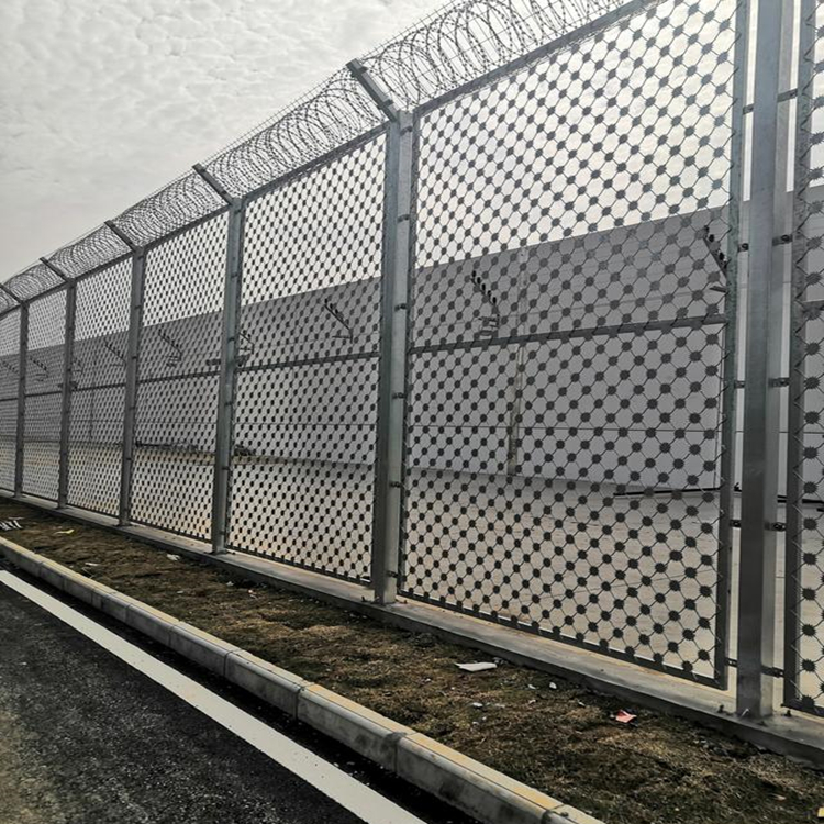 厂家供应监狱防攀爬护栏监狱看守所钢网墙Y型柱护栏网隔离防护网