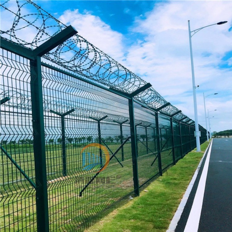 定制Y型柱机场防护网防爬安全围栏道路刀圈刺绳 监狱护栏网