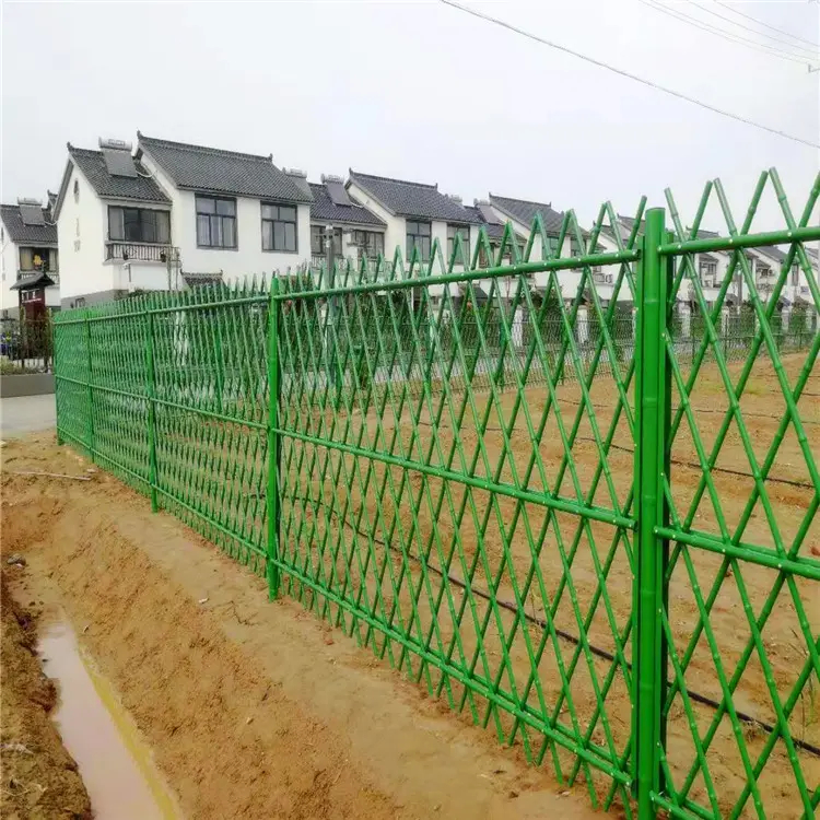 不锈钢仿真仿竹护栏农村建设仿竹篱笆绿化园林景观竹节围栏厂家