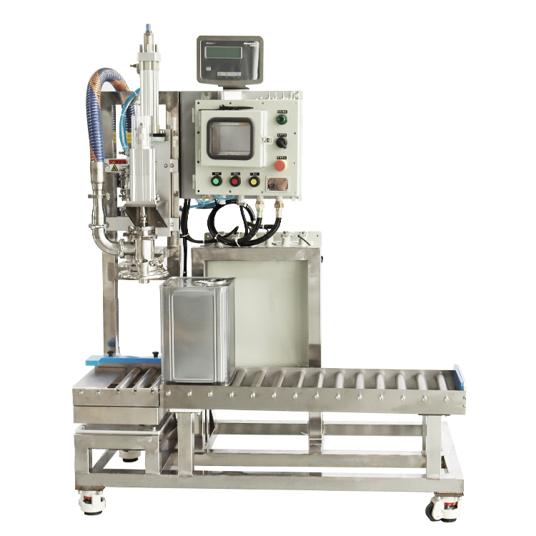 Manufacturer supplies filling machine, chemical raw material filling machine, 25 square barrel curing agent canning and capping machine