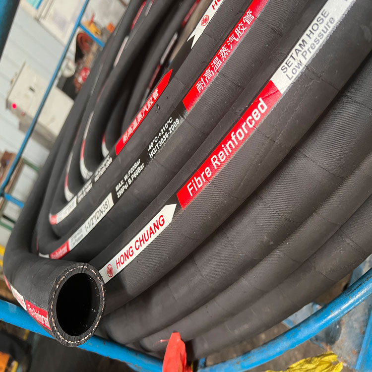 Hongchuang customized black cloth steam hose, acid and alkali resistant steam hose, temperature resistant steam hose