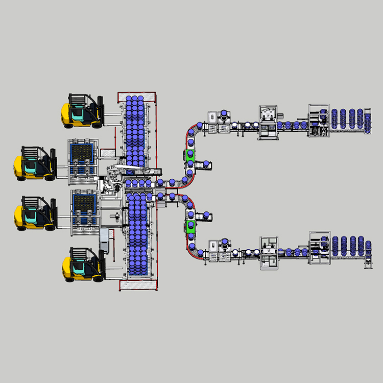 Manufacturer supplies fully automatic filling assembly line, 18L coating canning assembly line