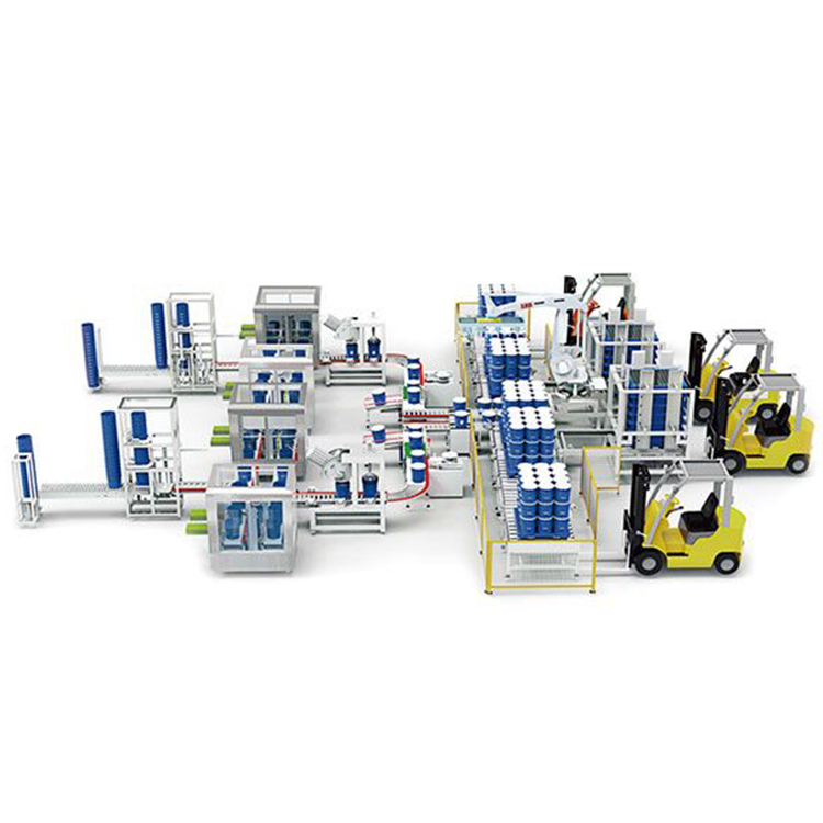 Manufacturer supplies fully automatic filling line 20L automatic canning line