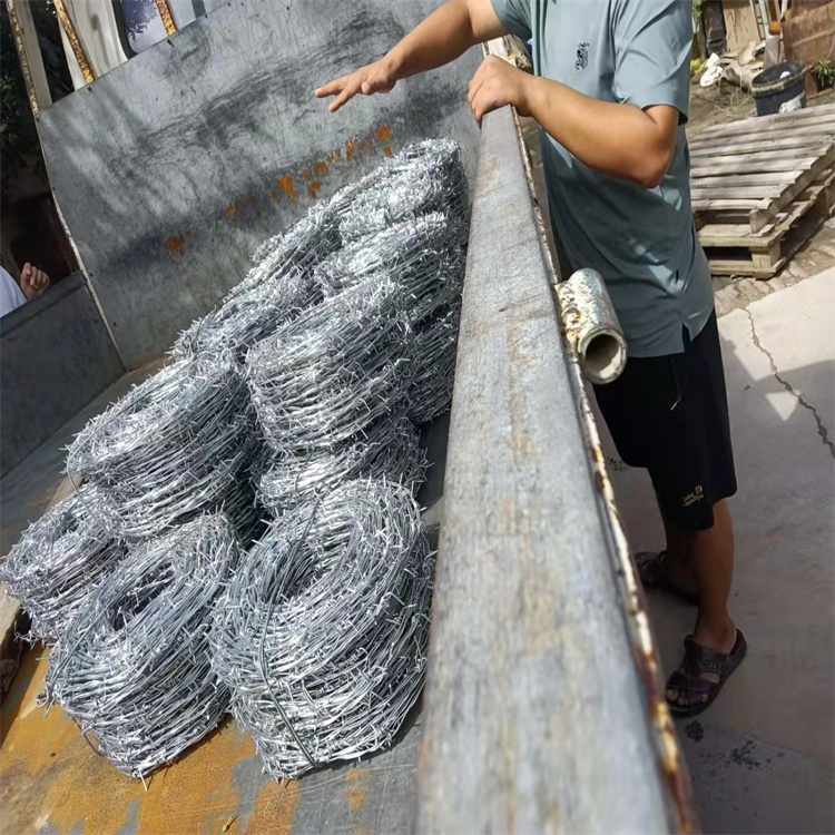 河北镀锌刺绳厂家供应海东圈山有刺铁丝网圈山钢丝网