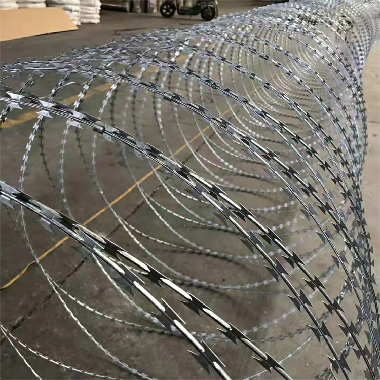 河北刀片刺网厂家供应黔东南不锈钢刺网机场围界安全防御网
