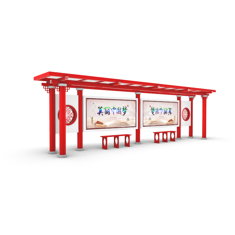 公交候车亭智能灯箱候车亭厂家城市公交站台现代公交站