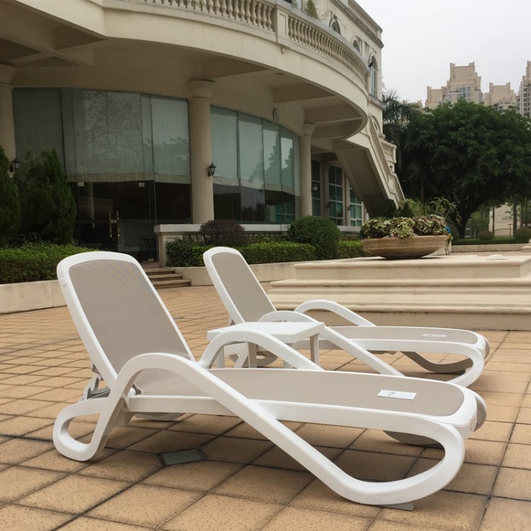 防腐防晒防紫外线户外塑料沙滩椅室内游泳池躺椅
